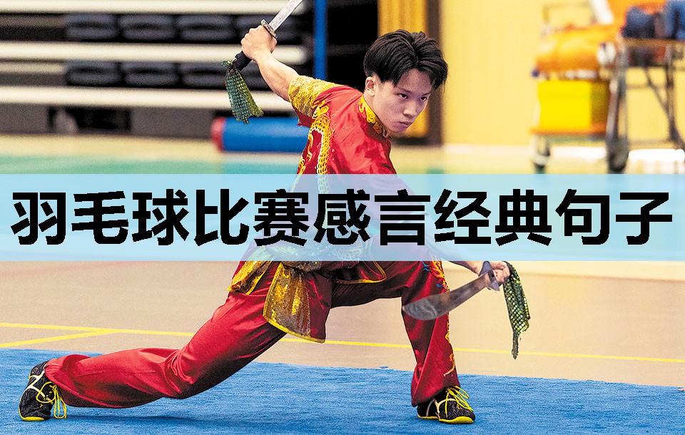 羽毛球比赛感言经典句子